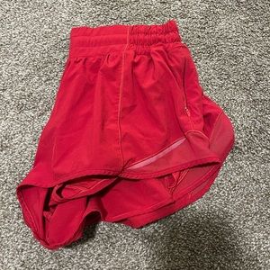 Lululemon Dark Red Hotty Hot Shorts 2.5 Inch